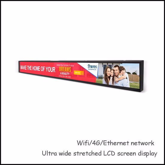 46.6인치 1200mm 울트라 와이드 스크린 LCD 스트레치 모니터 WiFi 선반 디스플레이